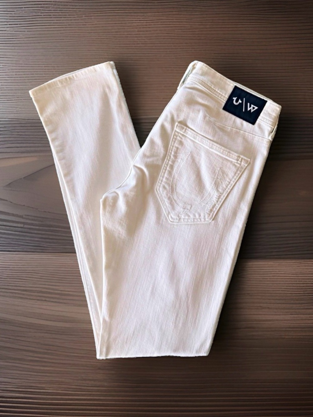 True Religion Rocco x Westbrook White Distressed Slim Denim. Size 30